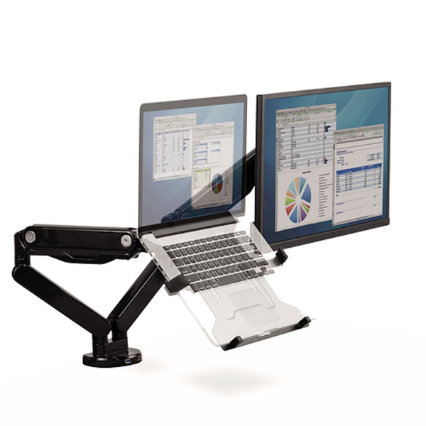 Kit porte pc ergonomique - support réglable et ventilé