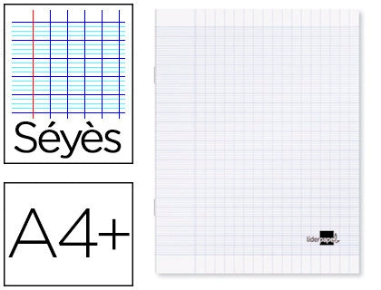 cahier 24x32 couverture plastique 96pages seyes- incolore