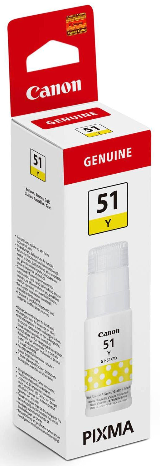 Bouteille d'encre jaune GI-51Y - Haut rendement 7700 pages