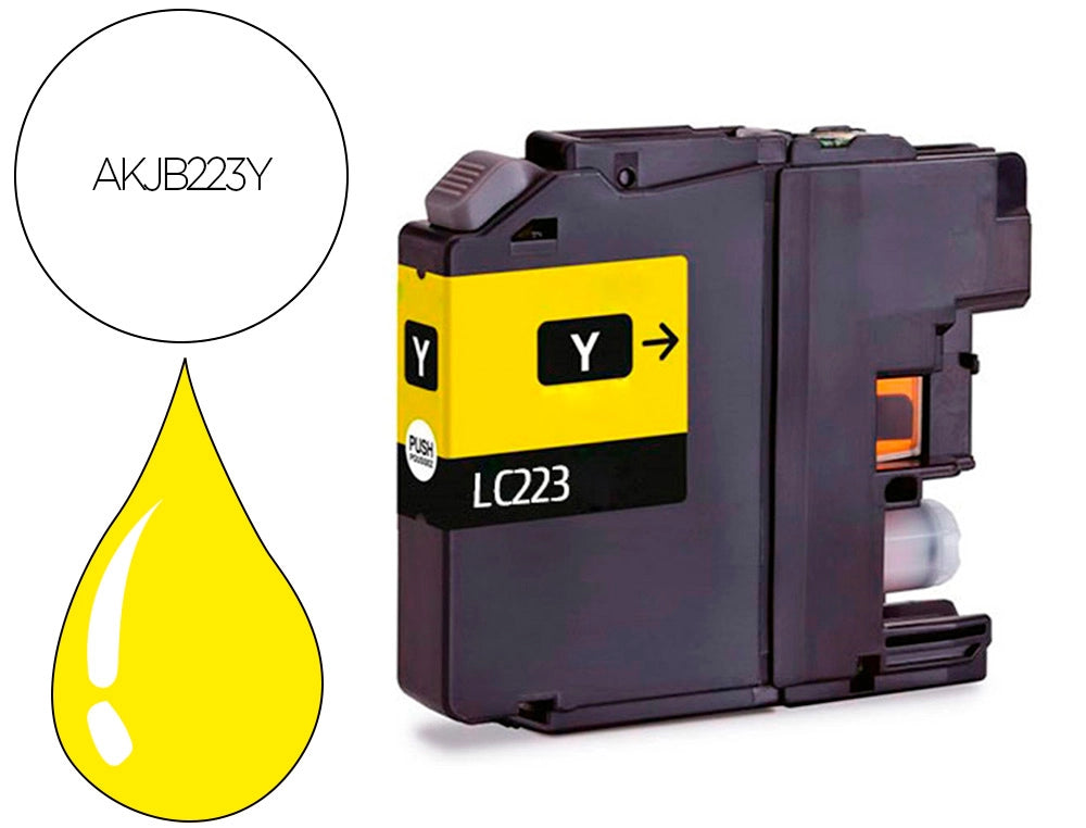 Cartouche d'encre compatible Brother LC223 Jaune - 550 pages