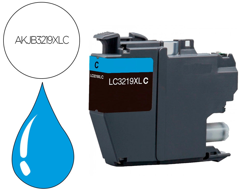 Cartouche d'encre compatible Brother lc-3219xl cyan- haute capacité