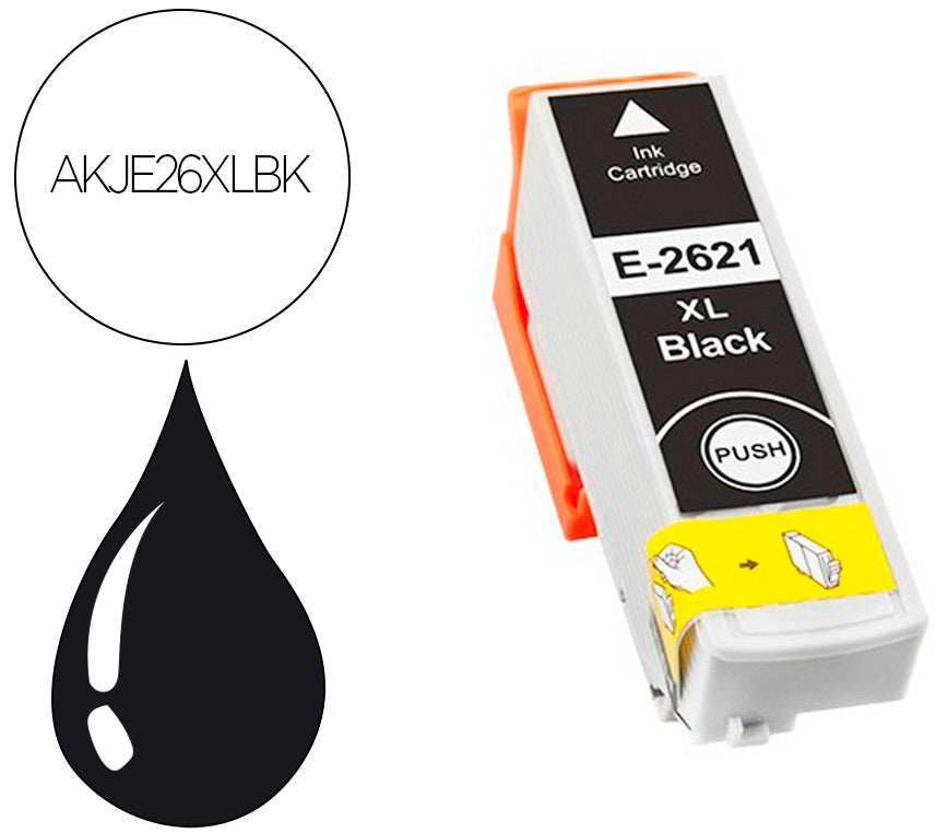 Cartouche d'encre compatible Epson T2621 - noir XL - 500 pages