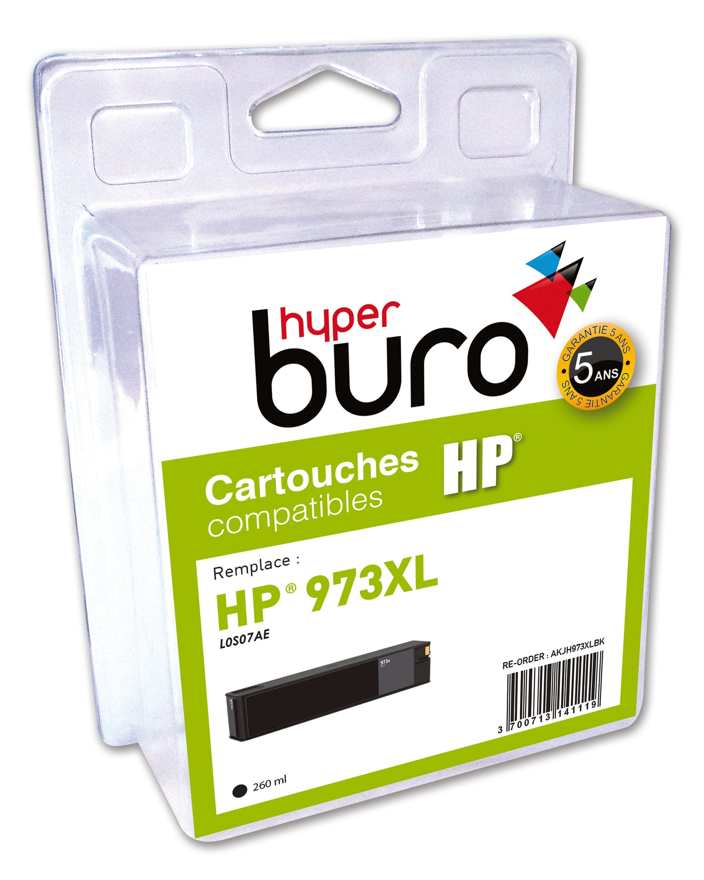 Cartouche d'encre remanufacturée HP 973 XL - noir