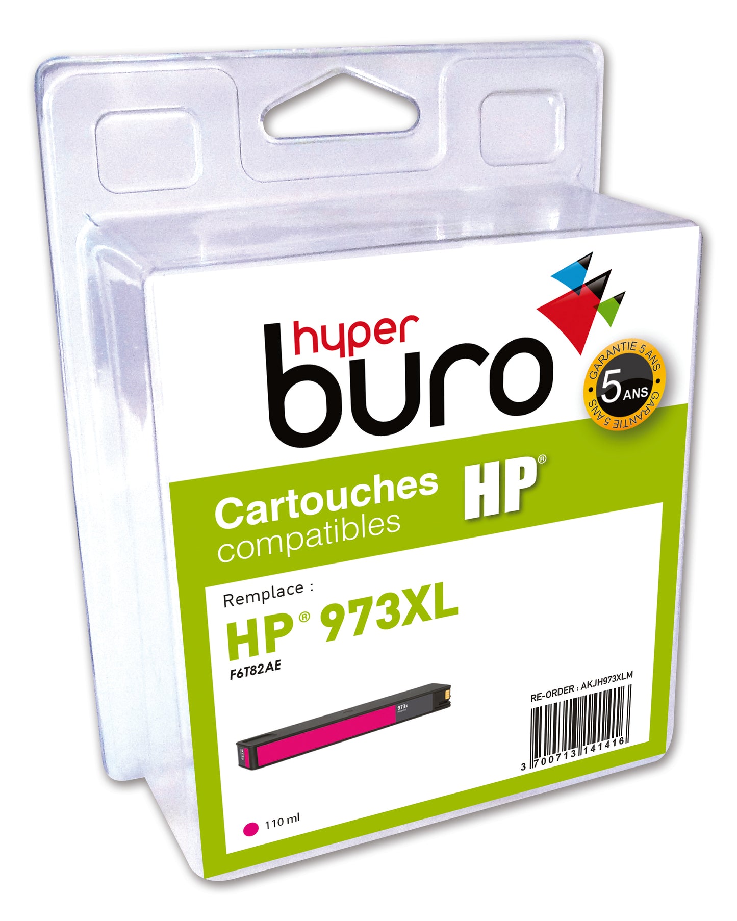 Cartouche d'encre remanufacturée HP 973 XL-magenta