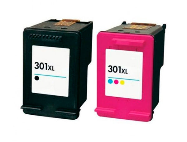 Cartouche remanufacturée HP301XL -1 noir+1couleur.