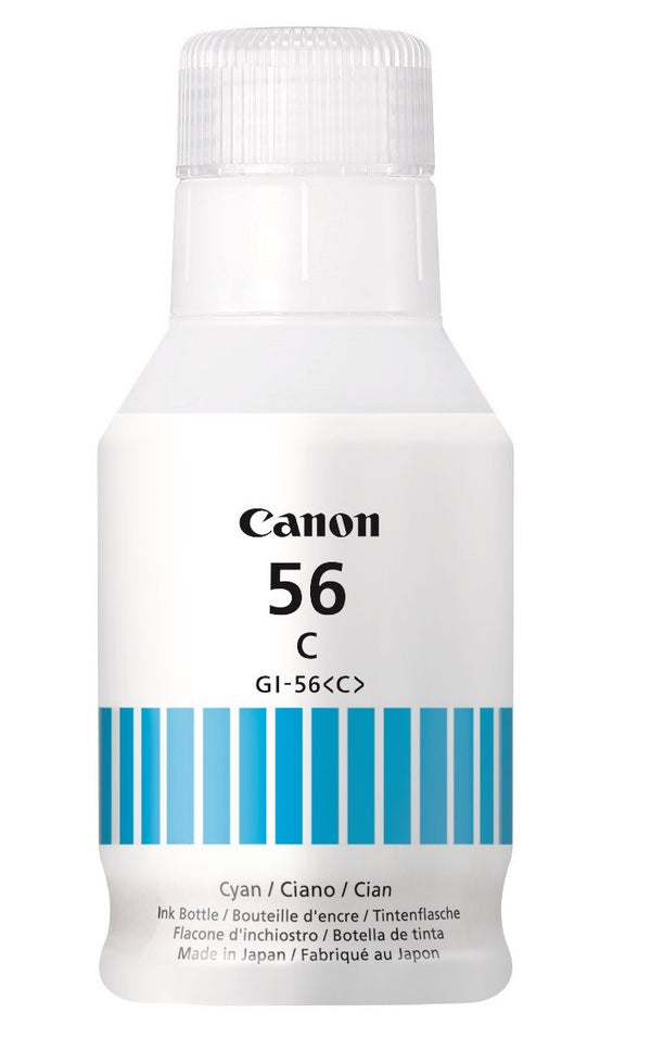 Bouteille d'encre Canon cyan gi-56 - haut rendement 14000 pages