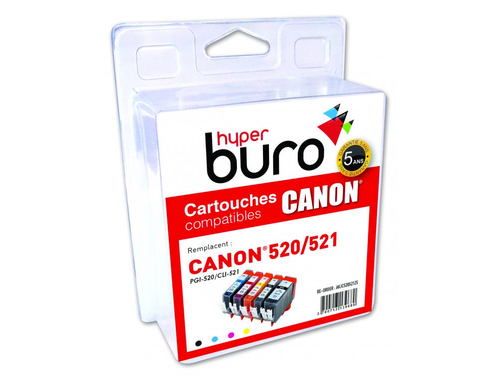 Pack de cartouches compatibles canon pgi-520/cli-521xl