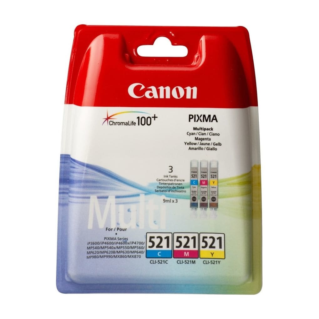 Multipack cartouches d'encre Canon cli-521 - couleurs vives