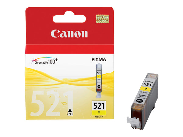Cartouche d'encre Canon CLI-521Y jaune - impression fiable