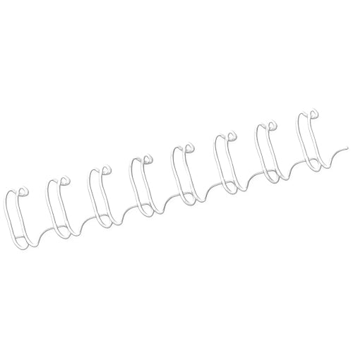 Anneaux de reliure métal 8mm - blanc, lot de 100