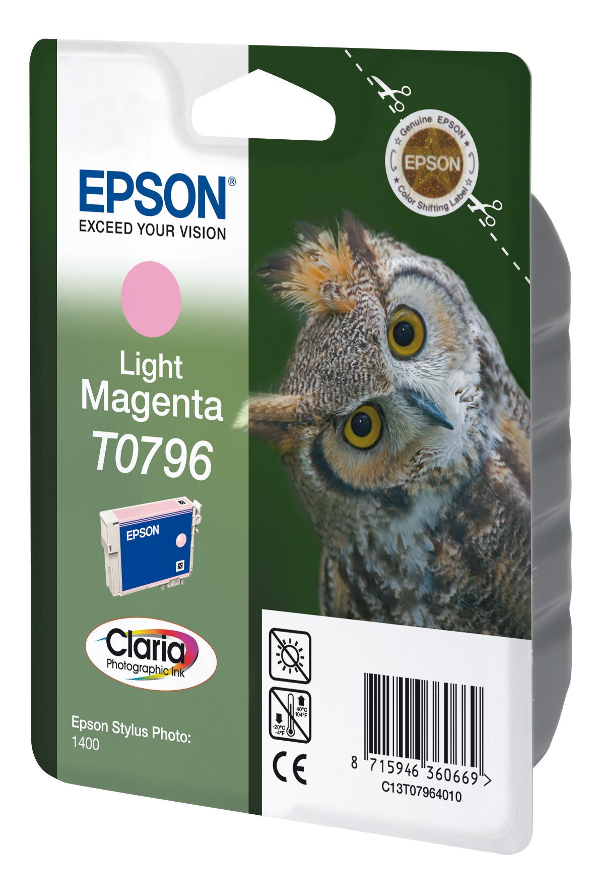 Cartouche Epson magenta clair t0796 - qualité d'impression supérieure