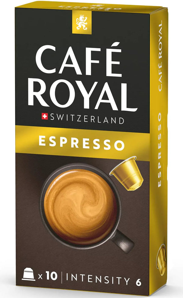 Capsules Café royal espresso nespresso - intensité 6, 10 unités