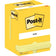 notes repositionnables Post-it® 76x102 mm jaune- adhésif renforcé- lot de 12