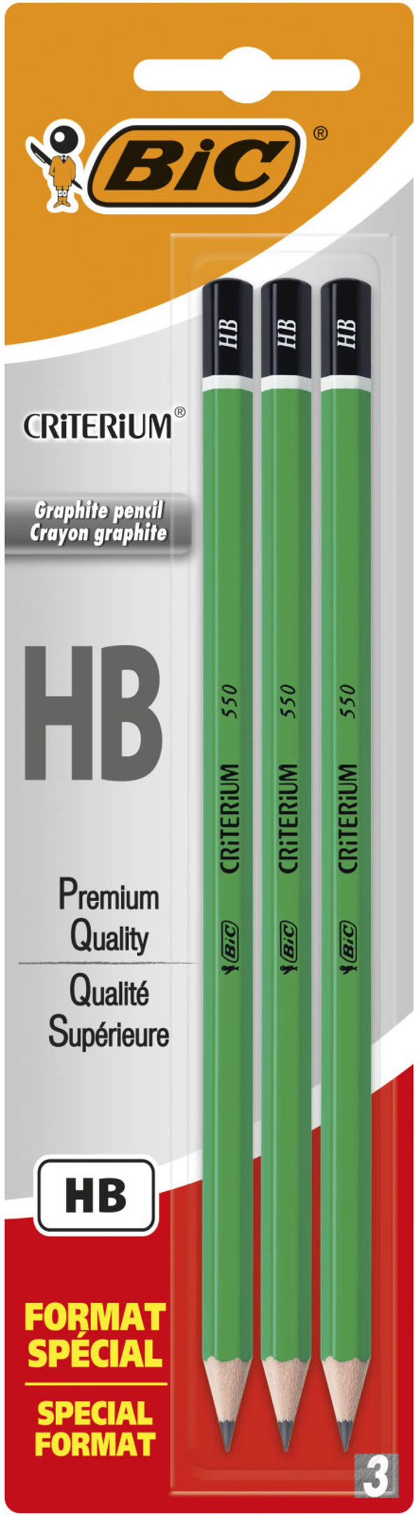 Crayon Graphite Hexagonal HB - Blister de 3 - BIC