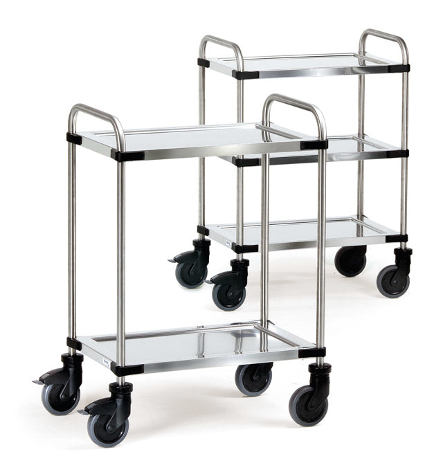 Chariot inox 3 plateaux - Utilisation polyvalente