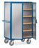 Chariot fermé alu avec serrure - 5 étagères