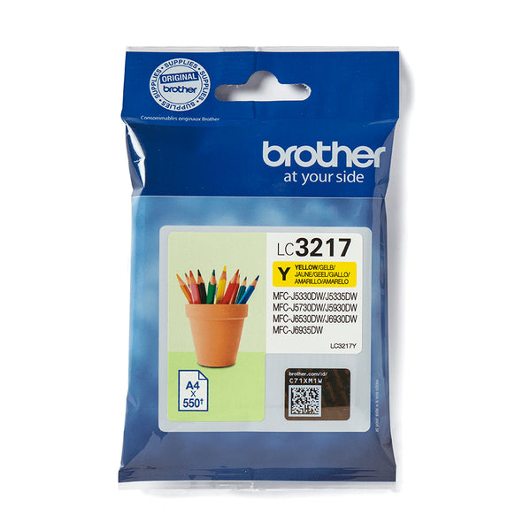 Cartouche d'encre Brother jaune LC3217y - 550 pages