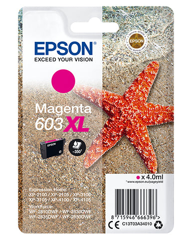 Cartouche d'encre Epson magenta 603xl PACK - haute capacité