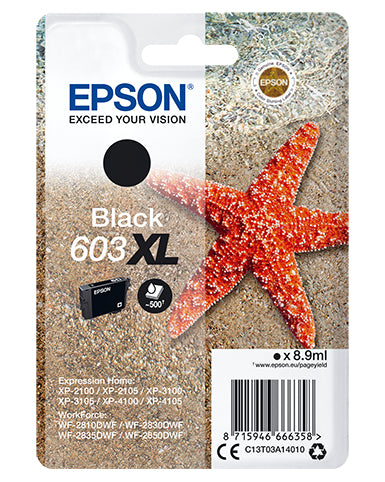 Cartouche d'encre Epson noire 603xl - rendement élevé