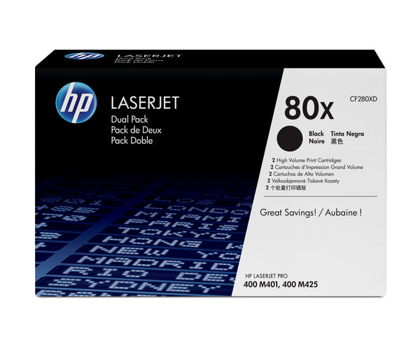Cartouche toner HP cf280xd - pack double haute capacité