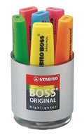 Pot de 6 surligneurs Stabilo boss - Couleurs Assorties