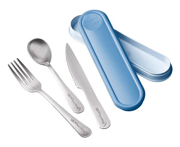 Couverts de pique-nique adulte avec boîte - acier inoxydable