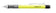 Porte-mines 0.7 mm - Jaune Fluo avec Poignée Ergonomique