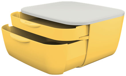 Module classement 2 tiroirs leitz cosy -jaune