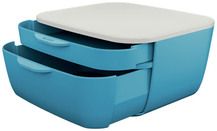 Module classement 2 tiroirs leitz cosy -bleu