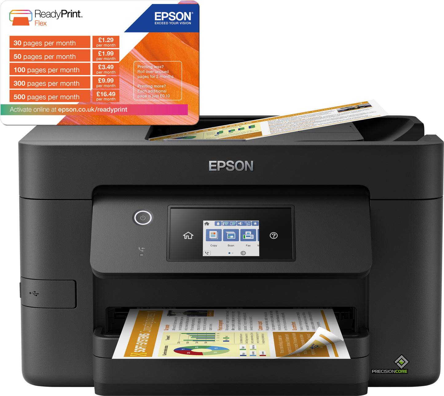 Imprimante multifonction epson 3820dwf - haute qualité a4