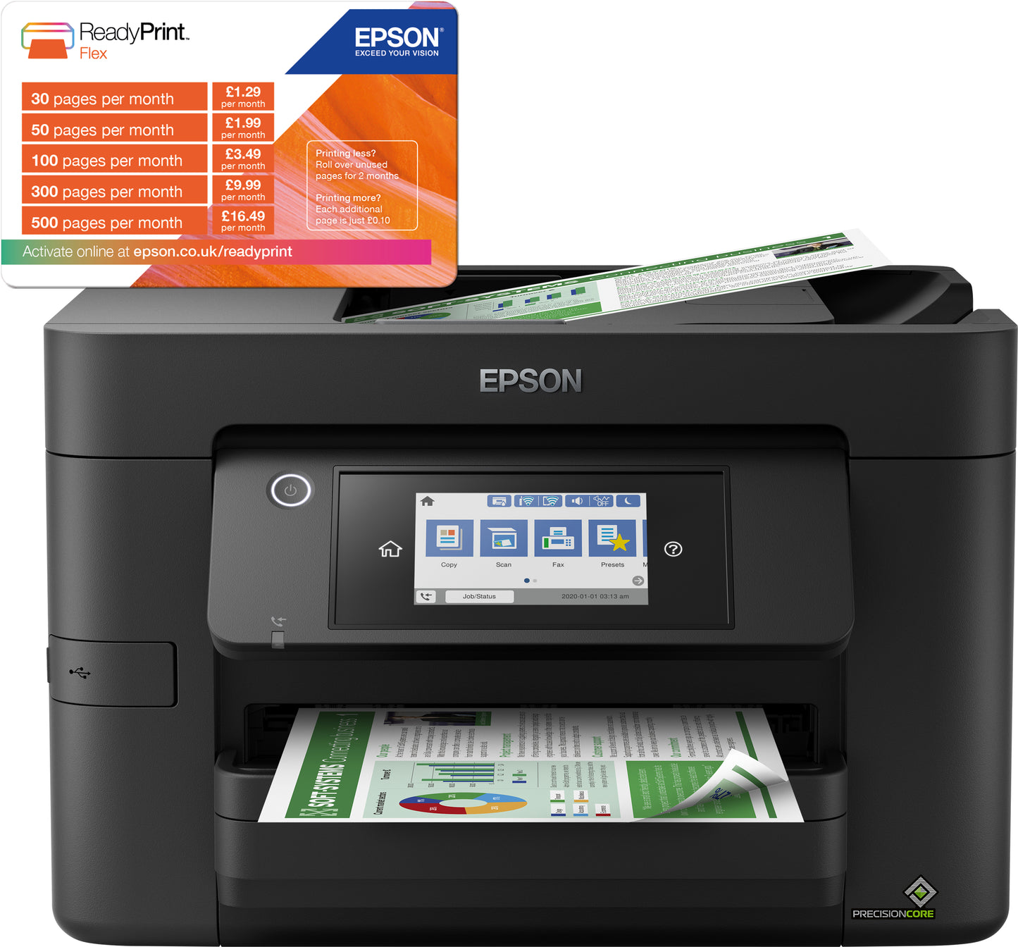 Imprimante multifonction A4 Epson WF-4820DWF haute vitesse