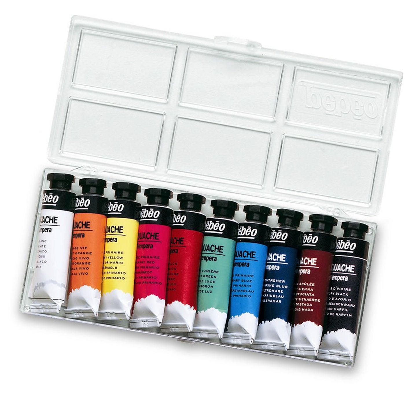 Gouache Tubes 10 couleurs Assortis - Couleurs Vives -10ml