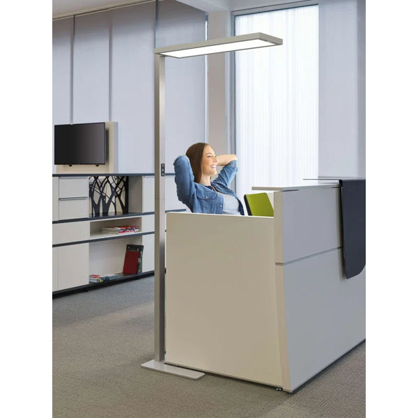 Lampadaire led Senja -argent -pied de bureau -hauteur 196.1cm
