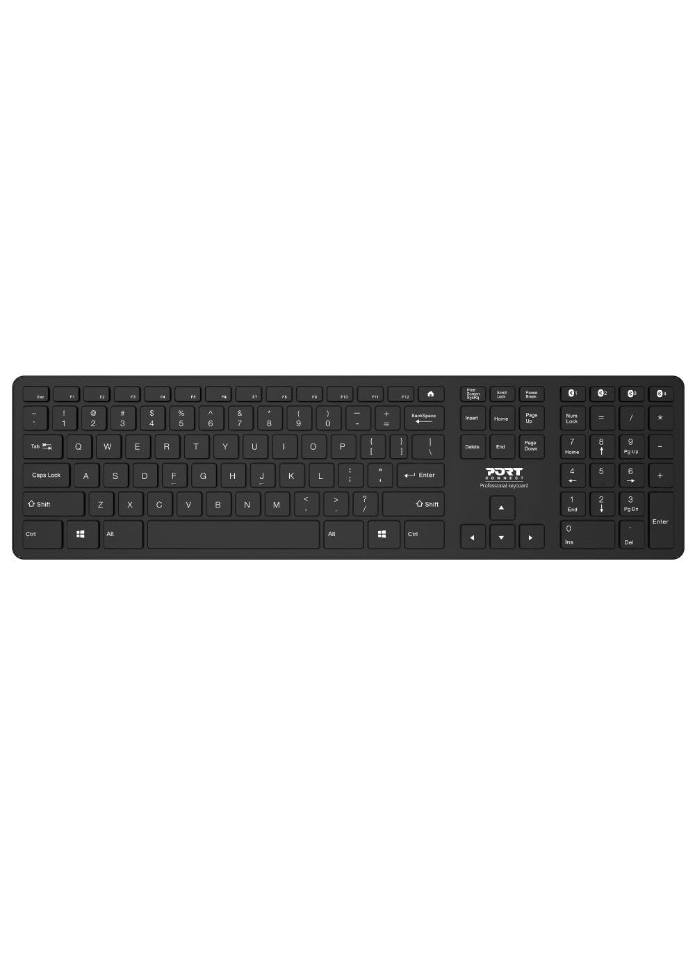 Clavier sans fil qwerty - bluetooth, pavé numérique