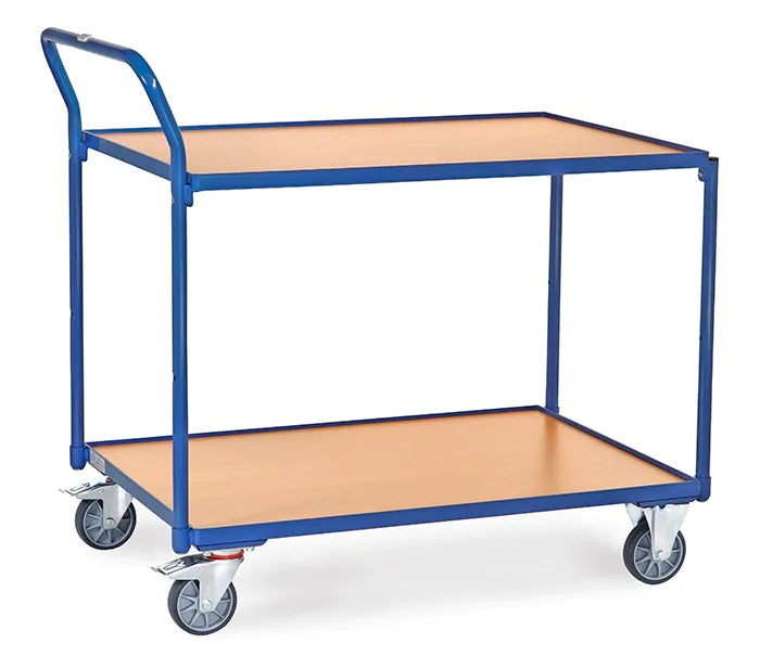Servante 300 Kg, 2 Plateaux Avec Barres De Poussee Dimensions Utiles 1.000 X 700