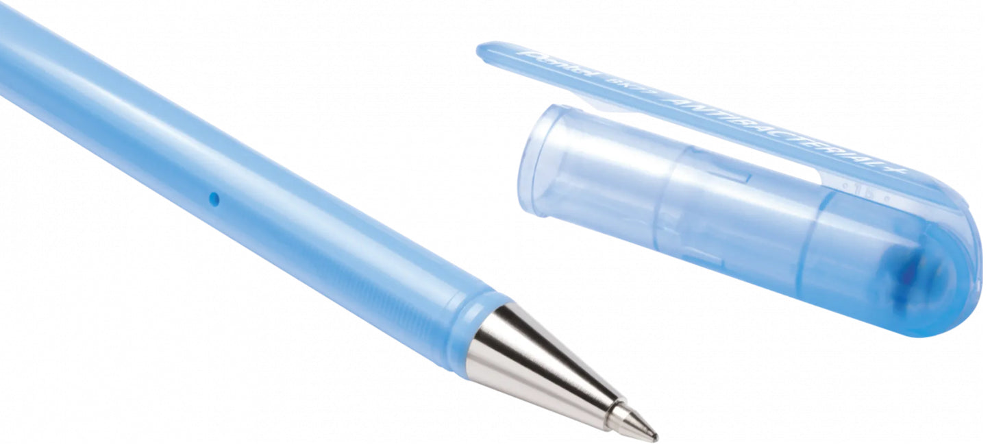 Stylo à bille rétractable antibactérien - bleu 0,7 mm