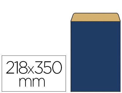 Pochette papier kraft 18x6x35 cm -bleu
