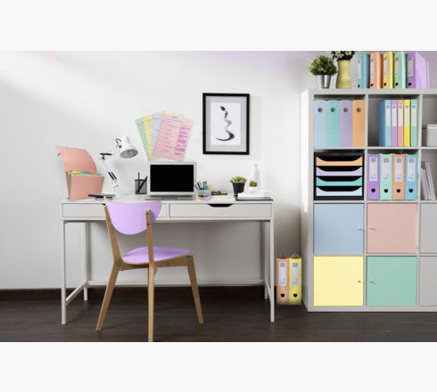 Porte-revues mag-cube bleu pastel