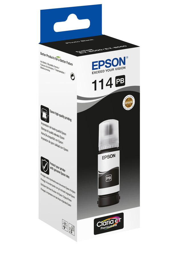 Cartouche d'encre Epson photo noire T114 ecotank - 70 ml
