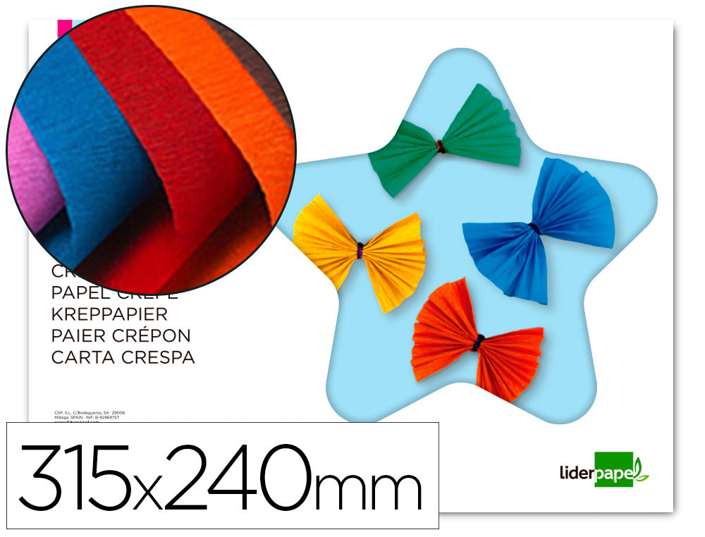 Papier crépon 240x315mm - 10 feuilles légères