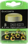 Boîte 8 aimants ronds - couleur or, diamètre 9mm