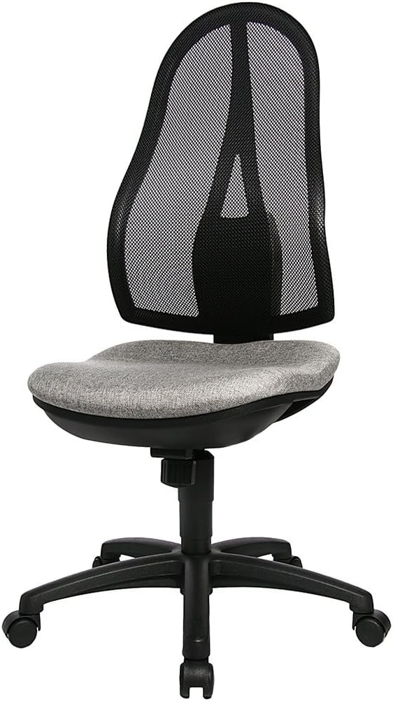 Chaise de bureau ergonomique Topstar Gris clair - dossier respirant