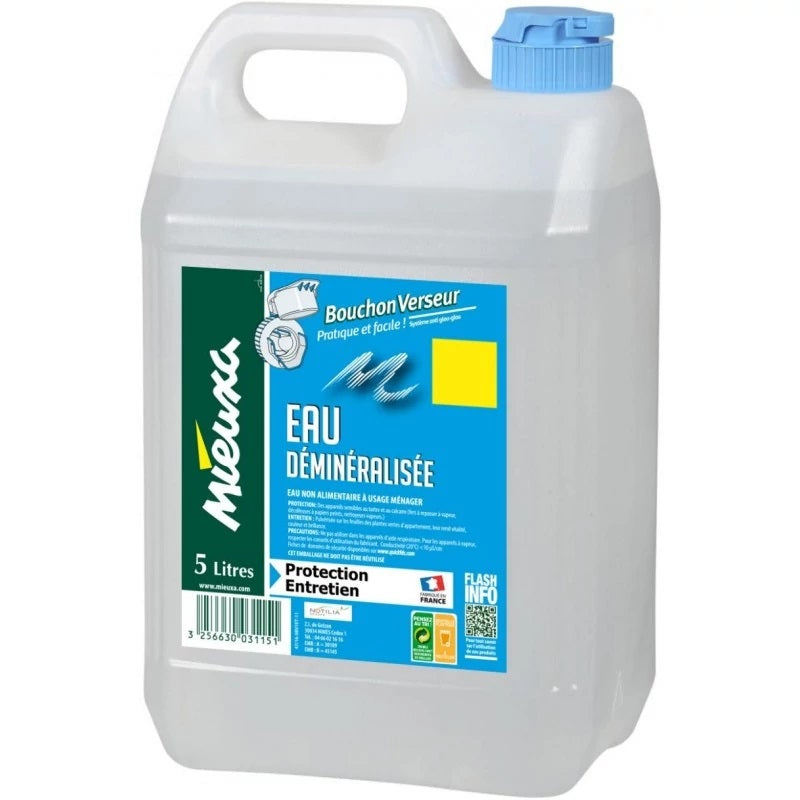 Eau déminéralisée 5l - protection anti-calcaire