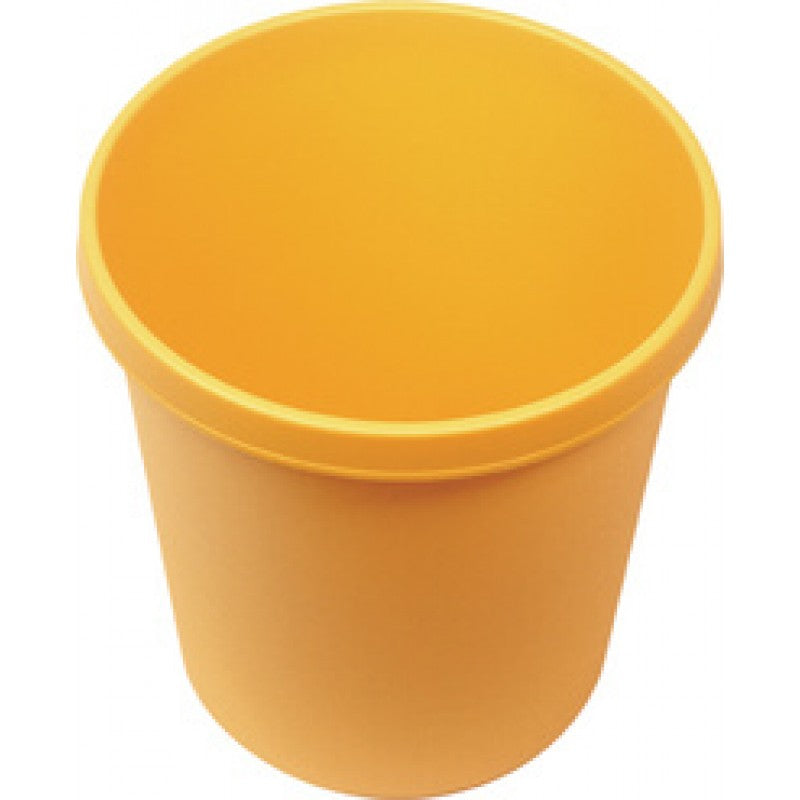 Corbeille à papier 30l - jaune en plastique