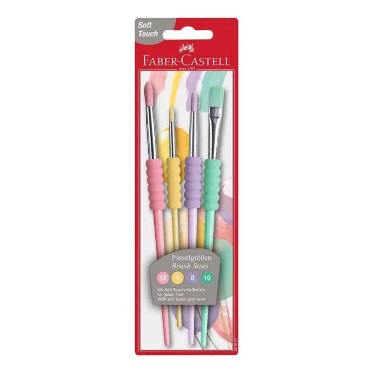 Set de 4 pinceaux soft touch - prise en main confortable