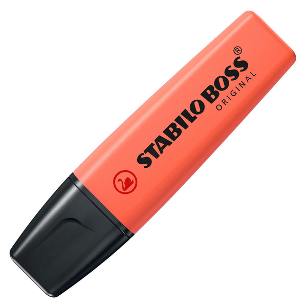 SurligneurStabilo boss pastel corail - pointe biseautée