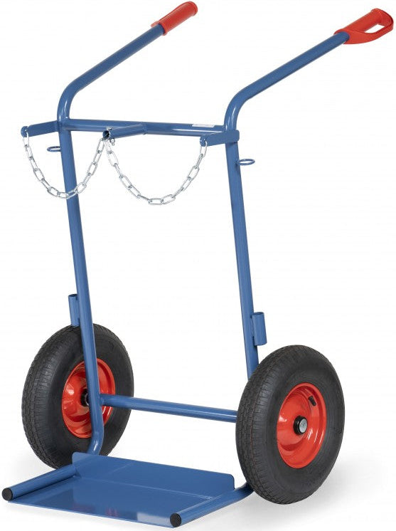 Diable porte-bouteilles 2x40-50L - Roues gonflables