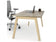Bureau droit 120x60cm - design scandinave compact