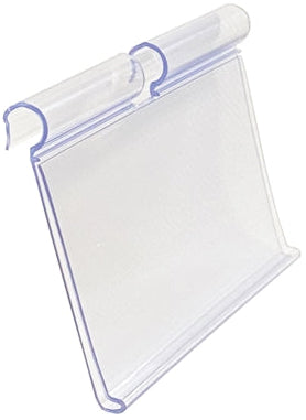 Porte-étiquette pour tag rayon- transparent 60x40 mm - paquet de 100