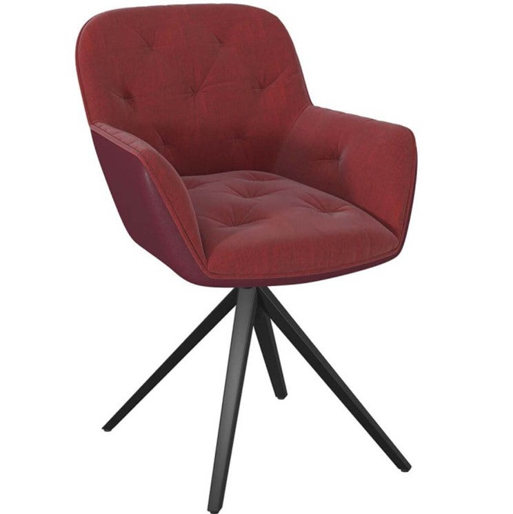 Chaise de Salon Pivotante Rouge - Confort et Élégance
